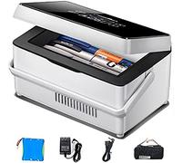 Custodia refrigerata per medicinali, mini frigorifero medico per scatola frigo per insulina, frigorifero portatile da viaggio per insulina diabetica, display LCD, capacità super grande, senz