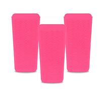 Custodia resistente al calore, 3 pezzi Custodia isolante pieghevole in silicone Custodia resistente al calore per piastra per capelli Ferro arricciacapelli Rosa