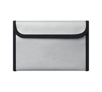 Custodia resistente al fuoco per documenti personali, certificati e documenti finanziari, design antincendio (argento)