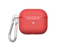 Custodia resistente in ecopelle vegana per AirPods Pro di seconda generazione, cover protettiva antiurto in TPU, supporta la ricarica wireless, LED