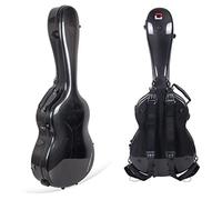 Crossrock Air 4/4 Chitarra Classica Flight Case, 100% Carbon Fiber Hard Shell con zaino e copertura protettiva (CRF6030CBK)