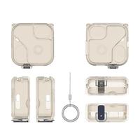 Custodia rigida antishock in TPU per Nothing Ear (3) auricolari wireless, copertura protettiva completa antigraffio e a prova di caduta, include gancio per il trasporto (Grigio)