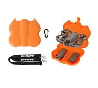 Custodia rigida antiurto di grande capacità per DJI Neo 2 Borsa protettiva da viaggio portatile con tracolla per drone 2 batterie ricetrasmettitore cacciavite, Arancione, Resistere all'impatto
