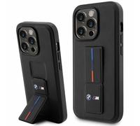 CG Mobile Cover Rigida iPhone 14 Pro BMW Tricolor In Ecopelle Nera Aufstellbar