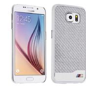 BMW Custodia per Samsung Galaxy S6 G920f Originale rigida carbonio retro Grigio