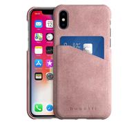 Custodia rigida Bugatti Londra in vera pelle rosa per iPhone X/XS
