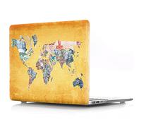 Custodia rigida caso per MacBook Pro (16-inch, 2019-2020, Models: A2141) Skin Shell Case with Keyboard Cover, World Map [F]