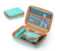 Custodia rigida compatibile con 3Doodler Start+ Essentials (2023 2024) per set di penne 3D per bambini, set di attività artistiche, custodia per ricarica di filamenti e caricabatterie USB, verde (solo