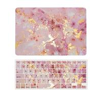 Custodia Rigida Compatibile con Macbook Pro 13 pollici 2015 2014 2013 2012 con display Retina A1425 A1502, Caso Duro Protettivo in Plastica & Copritastiera, Oro rosa