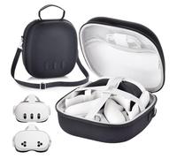 Custodia rigida compatibile con Meta Quest 3S/Quest 3 Ufficiale Original/Elite Strap VR Gaming Headset, portatile Travel Vision Pro Case per Touch Controller Accessori