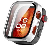 Custodia rigida con pellicola protettiva compatibile con Huawei Watch Fit 4 Pro, completa protezione antigraffio PC custodia protettiva ultra sottile per Huawei Watch Fit 4 Pro Smartwatch (argento