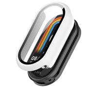 Custodia rigida con pellicola protettiva compatibile con Xiaomi Smart Band 10, completa protezione antigraffio PC custodia protettiva ultra sottile per Xiaomi Smart Band 10 Fitness Tracker (bianco)