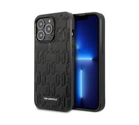 Custodia rigida con placca Karl Lagerfeld Monogram, nera - iPhone 13 Pro Max