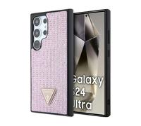Custodia rigida con strass Guess, rosa - Galaxy S24 Ultra