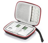 Custodia rigida da viaggio per Korg TM-50 / TM-60BK Tuner Metronomo e microfono a clip, custodia protettiva per il trasporto, colore: nero (fodera grigia)
