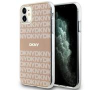 Custodia rigida DKNY per iPhone 11 con MagSafe, colore rosa.