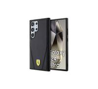 Custodia rigida Ferrari Hot Stamp V Line con MagSafe per Samsung Galaxy S24 Ultra 6.8" Nero - FEHMS24LP3BAK