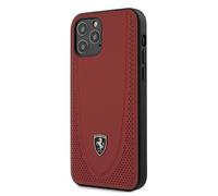 Custodia rigida Ferrari per iPhone 12, colore rosso traforato
