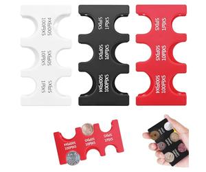 Custodia rigida giapponese Yen Sorter con 6 scomparti, organizer per valute durevole per collezionisti e uso quotidiano, set di 3 per organizzazione e valore, Nero e Rosso e Bianco, Bohemian