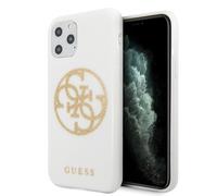 Custodia rigida glitterata Guess per iPhone 11 Pro Max 4G, bianca