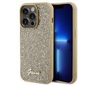 Custodia rigida Guess Disco Metal Script Gold per iPhone 14 Pro Max