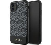 Custodia rigida Guess MagSafe per iPhone 11, colore nero.
