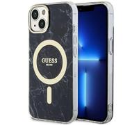 Custodia Guess Marble MagSafe per iPhone 14, nera - Nouvo