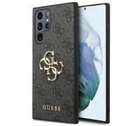 Custodia rigida Guess per Samsung Galaxy S22 Ultra 4G, colore grigio.