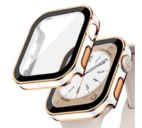 Custodia Rigida Impermeabile compatibile per Apple Watch Series 10/9/8/7 46mm 42mm 45mm 41mm con Protezione Dello Schermo in Vetro Temperato, per iWatch 6/5/4/SE 44mm 40mm Full Cover Protettiva [HD]