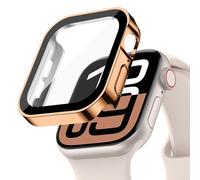Custodia Rigida Impermeabile compatibile per Apple Watch Series 10/9/8/7 46mm 42mm 45mm 41mm con Protezione Dello Schermo in Vetro Temperato, per iWatch 6/5/4/SE 44mm 40mm Full Cover Protettiva [HD]