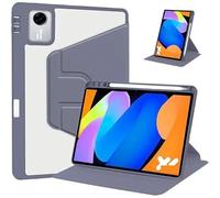 Custodia rigida in acrilico girevole a 360° adatta for tablet Lenovo Xiaoxin Pad 11 TB-335FC 2025 con portapenne(Gray)