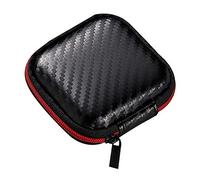 Custodia rigida in EVA per auricolari, custodia per il trasporto, piccola custodia con cerniera, per auricolari wireless con cavo, cavo adattatore USB da parete