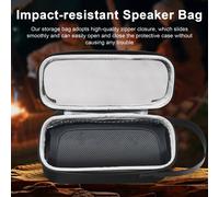 Custodia rigida in EVA SUSUchens per altoparlante con cerniera, antiurto e resistente agli impatti, compatibile con JBL Flip Essential, colore nero.