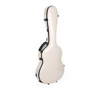 Crossrock CRW500 Basic Series Classical Guitar Case,Multi-ply Wooden Case in legno nero, avorio, Classical, Classico