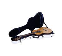 Custodia rigida in fibra di vetro per chitarra classica 4/4 | Finitura lucida bianca, serratura TSA, igrometro, imbottitura regolabile, spallacci zaino