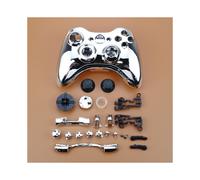 Custodia rigida in plastica cromata color argento per controller wireless Xbox 360, cover anteriore e posteriore
