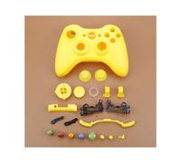 Custodia rigida in plastica cromata gialla per controller wireless Xbox 360, cover anteriore e posteriore con