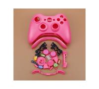 Custodia rigida in plastica cromata rossa rosa per controller wireless Xbox 360, cover anteriore e posteriore