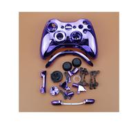 Custodia rigida in plastica cromata viola per controller wireless Xbox 360, cover anteriore e posteriore