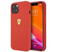 Custodia rigida in silicone Ferrari per iPhone 13 mini Rosso