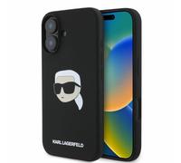 Custodia rigida in silicone MagSafe per iPhone 16 di Karl Lagerfeld