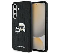 Custodia rigida Karl Lagerfeld per Samsung Galaxy S24 FE - Monogramma nero