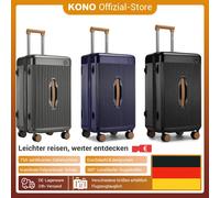 Custodia rigida Kono 61 cm carrello leggero in ABS + policarbonato con serratura TSA e 4 ruote girevoli bagaglio a mano Black