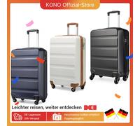 Custodia rigida KONO con 4 ruote girevoli e lucchetto a combinazione numerica, valigia leggera, bagaglio a mano, 55/66/75 cm Oro