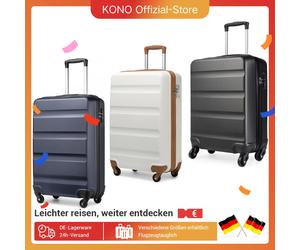 Custodia rigida KONO con 4 ruote girevoli e lucchetto a combinazione numerica, valigia leggera, bagaglio a mano, 55/66/75 cm