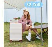 Custodia rigida KONO da 32 pollici, carrelli leggeri in ABS + PC con ruote doppie, lucchetto TSA, valigia (S/M/L/XL)