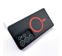 Custodia rigida opaca di lusso per Samsung Galaxy S25, S24, S23 Ultra Plus, S25ultra, con ricarica wireless e anti-impronta (per Samsung S23 Plus/rosso)