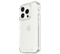 Custodia rigida PanzerGlass D3O MIL-STD per iPhone 15 Pro, retro trasparente.