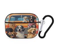 Custodia rigida per Airpod Pro con clip di blocco di sicurezza, custodia protettiva rigida per cani giorni d'estate, compatibile con Airpod Pro di 2a/1a generazione, custodia per donne e uomini, LED