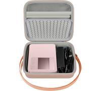 Custodia rigida per Canon SELPHY CP1500/CP1300/CP1200 stampante fotografica mobile mini e kit carta/inchiostro a colori con bretella regolabile, solo la custodia, rosa